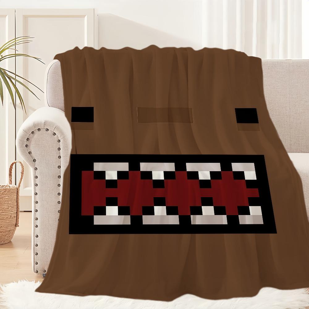Funny Cute D-Domo Kun Blanket Blanket for Couch Sofa Travel Home Picni Flannel Blanket birthday gift Warm Comfortable 30x40in