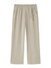 Mom's Summer 2026 Ice Silk High-Waisted Cropped Wide-Leg Pants for Women - Thin, Casual, Chinese Style.