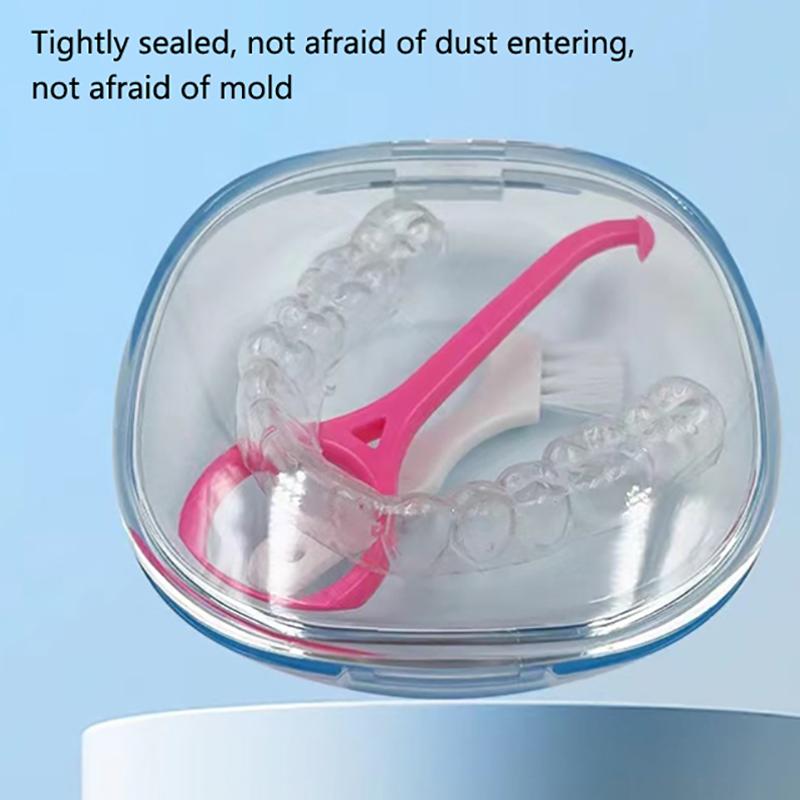 1Pcs Orthodontic Case Dental Invisible Braces Retainer Box Mouth Guard Denture Storage Aligner Case Oral Hygiene Organizer
