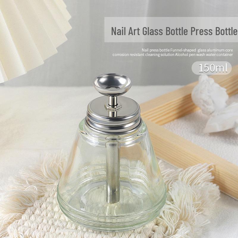 

Бутылка для снятия лака высокой прозрачности с кисточкой и помпой из нержавеющей стали