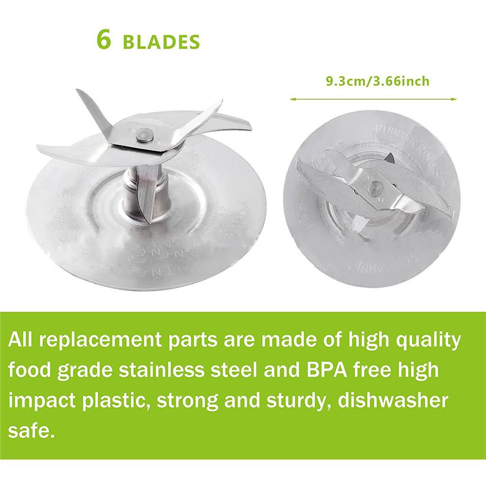 Replacement Ice Pick Blade O Sealing Ring Black Base 6-Blade 1200w Juicer Parts for Oster Pro 1200 Blender