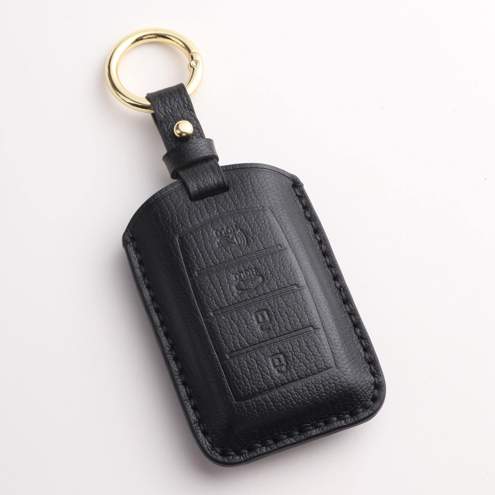 

Customized for Lawns old Genesis high-end leather car key bag cover Handmade key cover чёрный