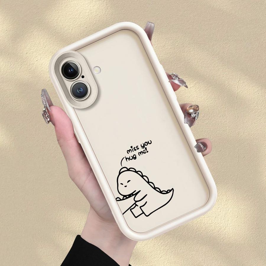 

Милый Чехол-Крышка для Телефона с Динозаврами для Пары для iPhone 17 Pro Max Air 13 16 11 12 Pro 14 15 Plus iPhone Air