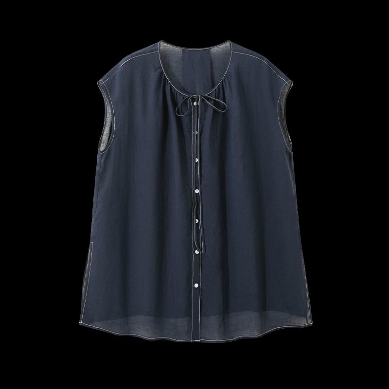 IHIMI Women's Linen Tencel Sleeveless Top