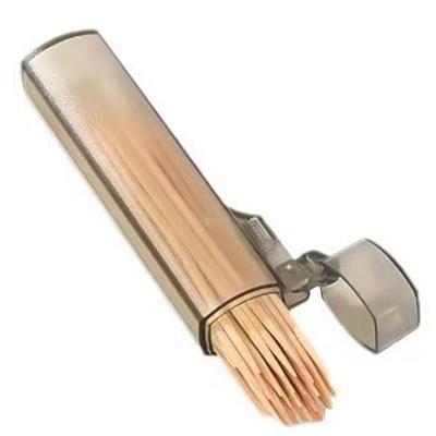 Kieszonkowy pojemnik na wykałaczki Przenośny pojemnik na wykałaczki Plastikowy dozownik do wykałaczek Pojemnik do przechowywania wacików etui Na zewnątrz