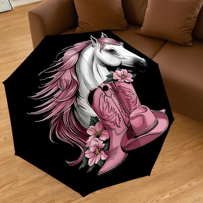 1PC cowgirl, boots Automatic Open/Close Umbrella Compact Folding Umbrella with 8-Rib Shaft lightweight esign, Fashion Lovers1240A