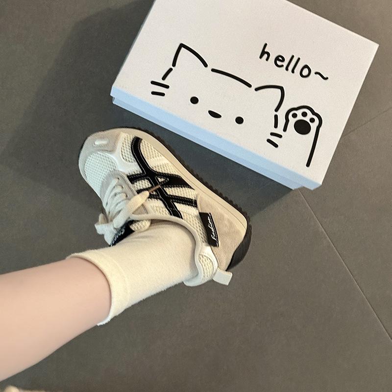 Fashion versatile mesh splicing retro thick-soled heightening dad shoes women's summer retro casual sports shoes Forrest Gump shoes