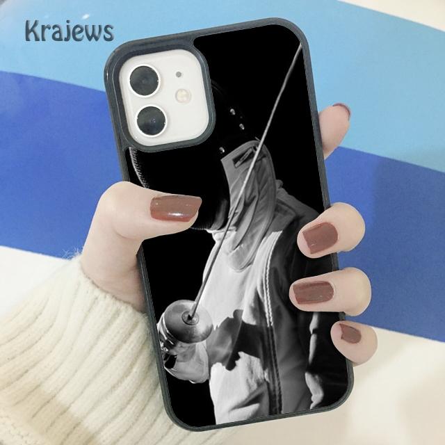 Krajews Fencing Sport Soft Phone Case Cover For iPhone 17 Air 16 15 14 plus 11 12 13 pro max coque Shell Fundas
