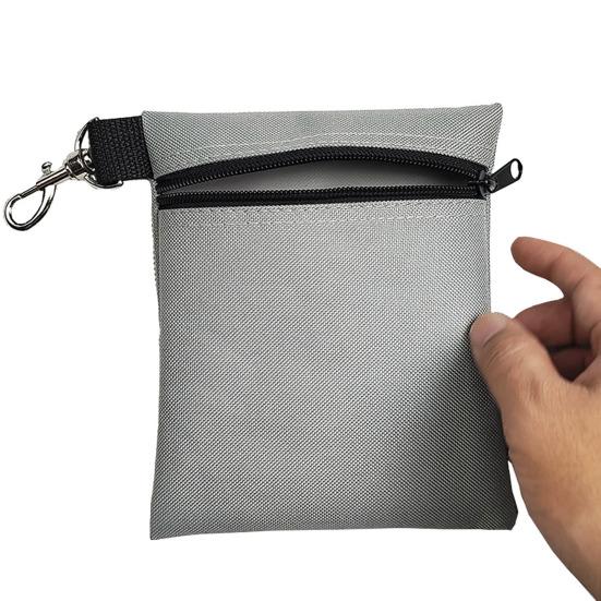 Golf Ball Carrier Bag with Lobster Buckle Portable Golf Tee Holder Zipper Golf Ball Waist Holding 7 Standard Golf