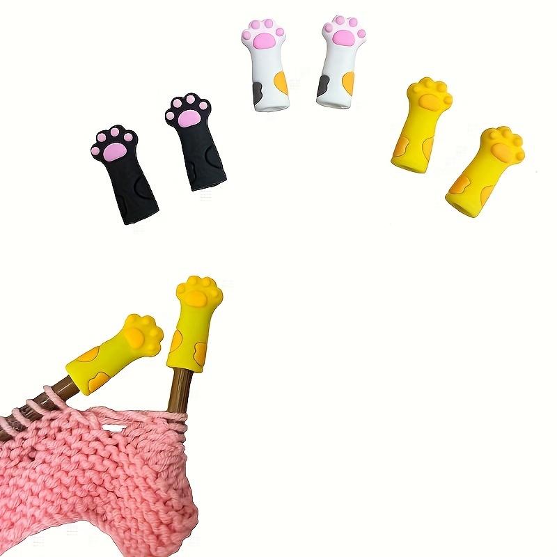 Knitting Needles for Cat Claws, Including Stoppers, Tip Covers, Caps, Sewing Stoppers, and Protectors, Ideal for Knitting and Crochet.