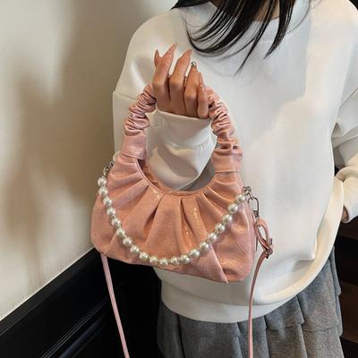 Niche Pleated Cloud Bag Women's New Fashion Chain Messenger Bag High-end Handbag