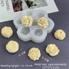 7-fache Schokoladenkuchen-Backform 3D Rose Pfingstrose Kerze Seife Form Neue Blumen Silikonformen