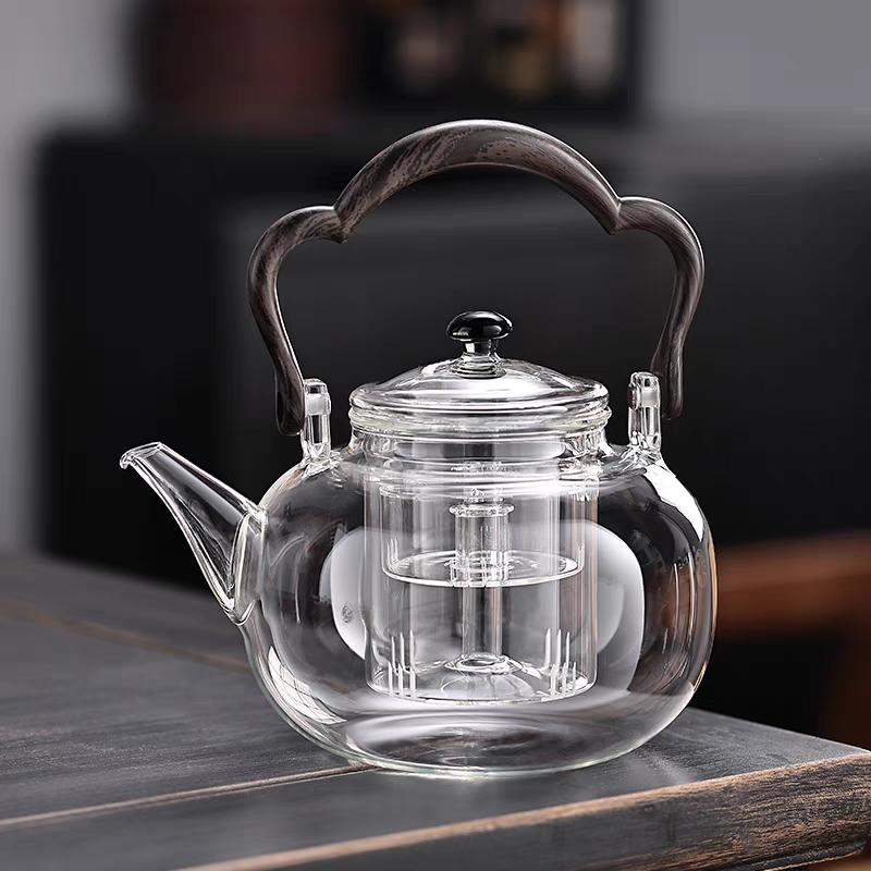 1000ml Glass Tea Kettle with Tea Diffuser Home Tea Set Electric Ceramic Stove Tea Cooker Teapot Kung Fu Tea Maker Tea Set