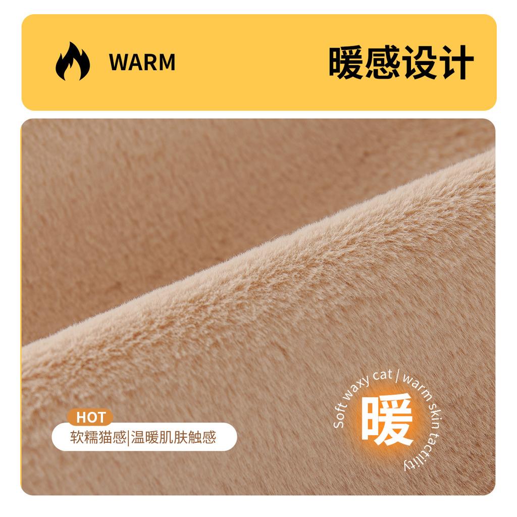 Winter Lightweight Luxury Cat Like Sofa Cushion Nordic Style High-end Anti Slip Plush Cushion Sofa Cover Solid Cushion Cover