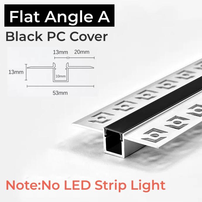 0.5m/1m Embedded Frameless LED Aluminum Profile Ceiling Backlight Channel Black Diffuser Floor Wall Decor Linear Bar Strip Light