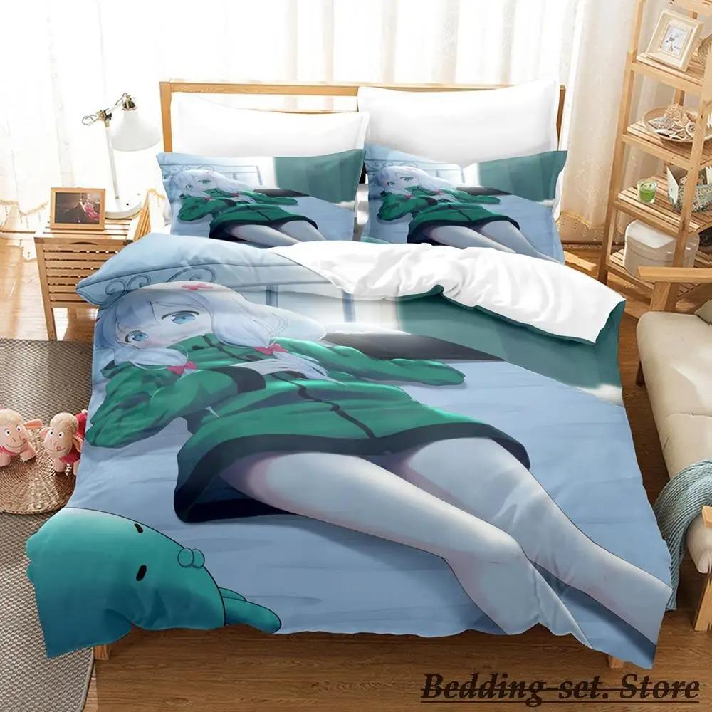 Sagiri Izumi Anime Bedding Set Single Twin Full Queen King Size Duvet Cover for Adult Kid Bedroom Decor