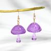 Colorful Clear Mushroom Acrylic Pendant Earrings for Women New Resin Glowing in The Dark Drop Earring Creative Jewelry Gift