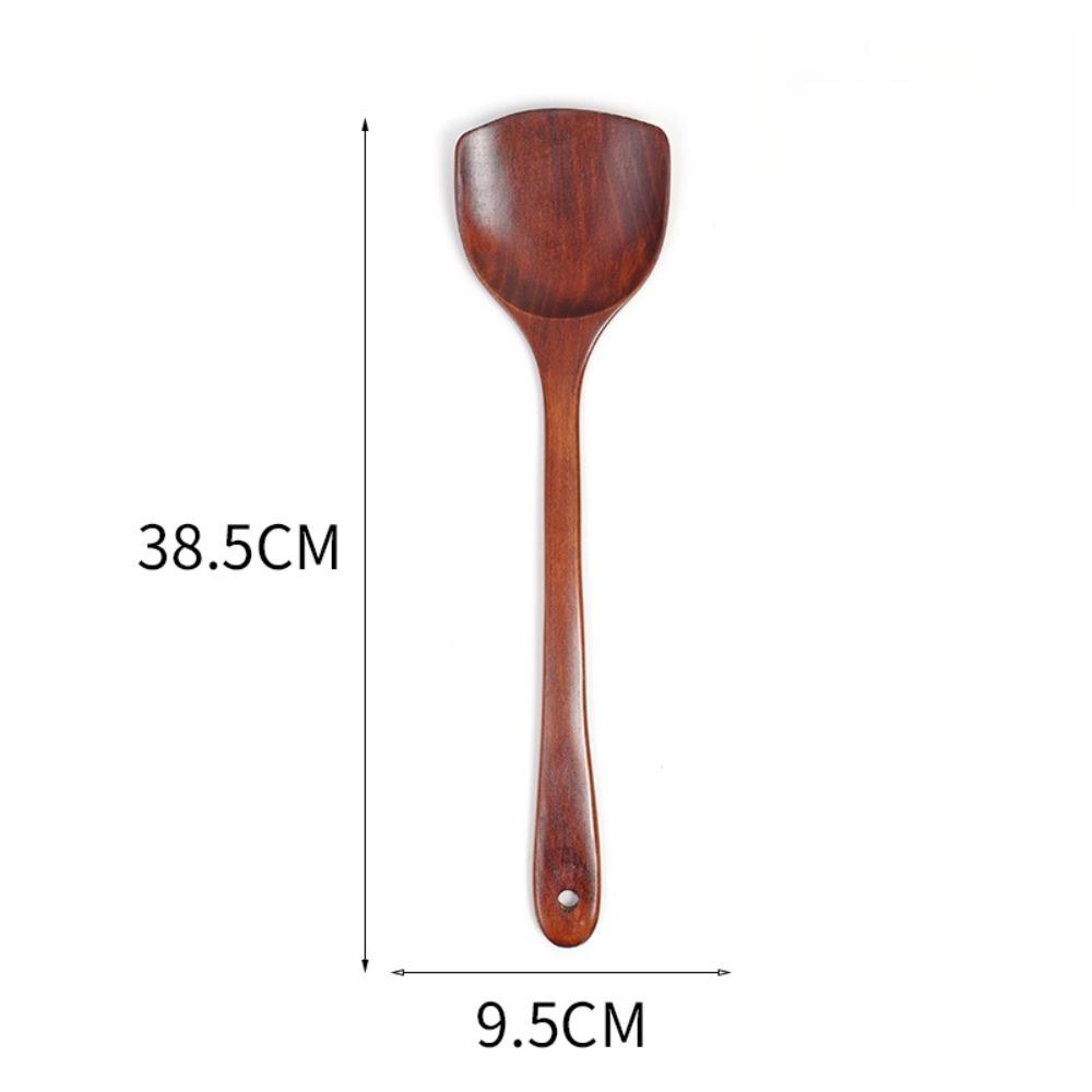 Long Handle Wooden Spatula Spatule Cuisine Antiadhésive Spatule de Cuisson en Bois 1/3/5Pcs Utensile Pour Poêle Ménage Cuisine