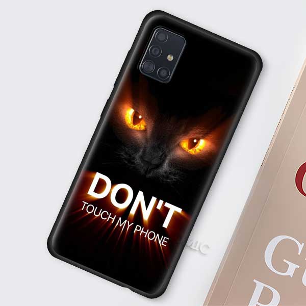 Do Not dont Touch My Phone Case for Samsung Galaxy A51 A71 A50 A21s S20 FE S21 Ultra A31 A10 A20e A41 A70 Black Soft TPU Cover