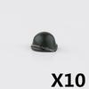 US Soviet British Soldier Figures Helmet M1ssh40 M3 Beret Military Accessories Building Blocks Toys For Children J004
