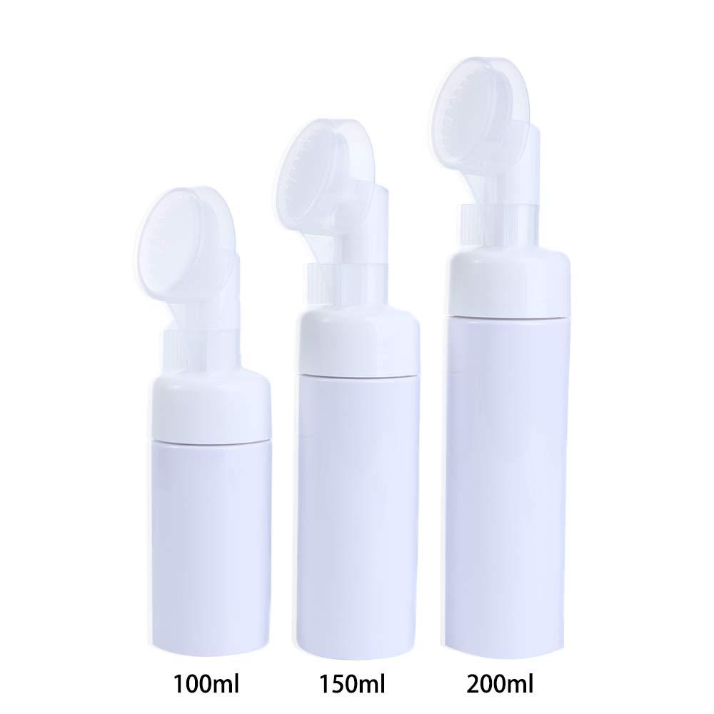 Soap Mousses Liquid Froth Pump Spray Bottle Refillable Bottles Foaming Bottle With Cleansing Brush