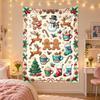 Christmas Printed Tapestry Wall Hanging For Bedroom Living Room Wall Decor Holiday Gift