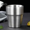 201 Stainless Steel Cup Stackable Drinking Mug Double Wall Vacuum Insulated Coffee Cup Reusable Drinkware for Home Camping Outdoor Activities