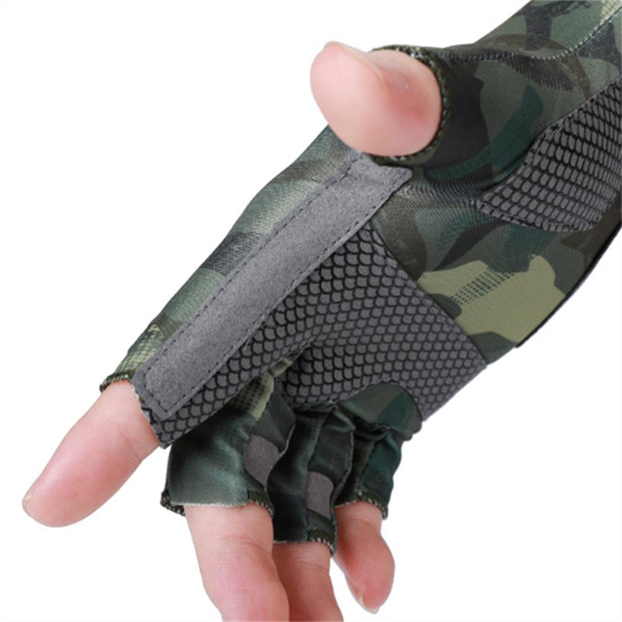 UV Protection Half Finger Fishing Gloves, Anti-Slip Breathable Outdoor Sports Gloves