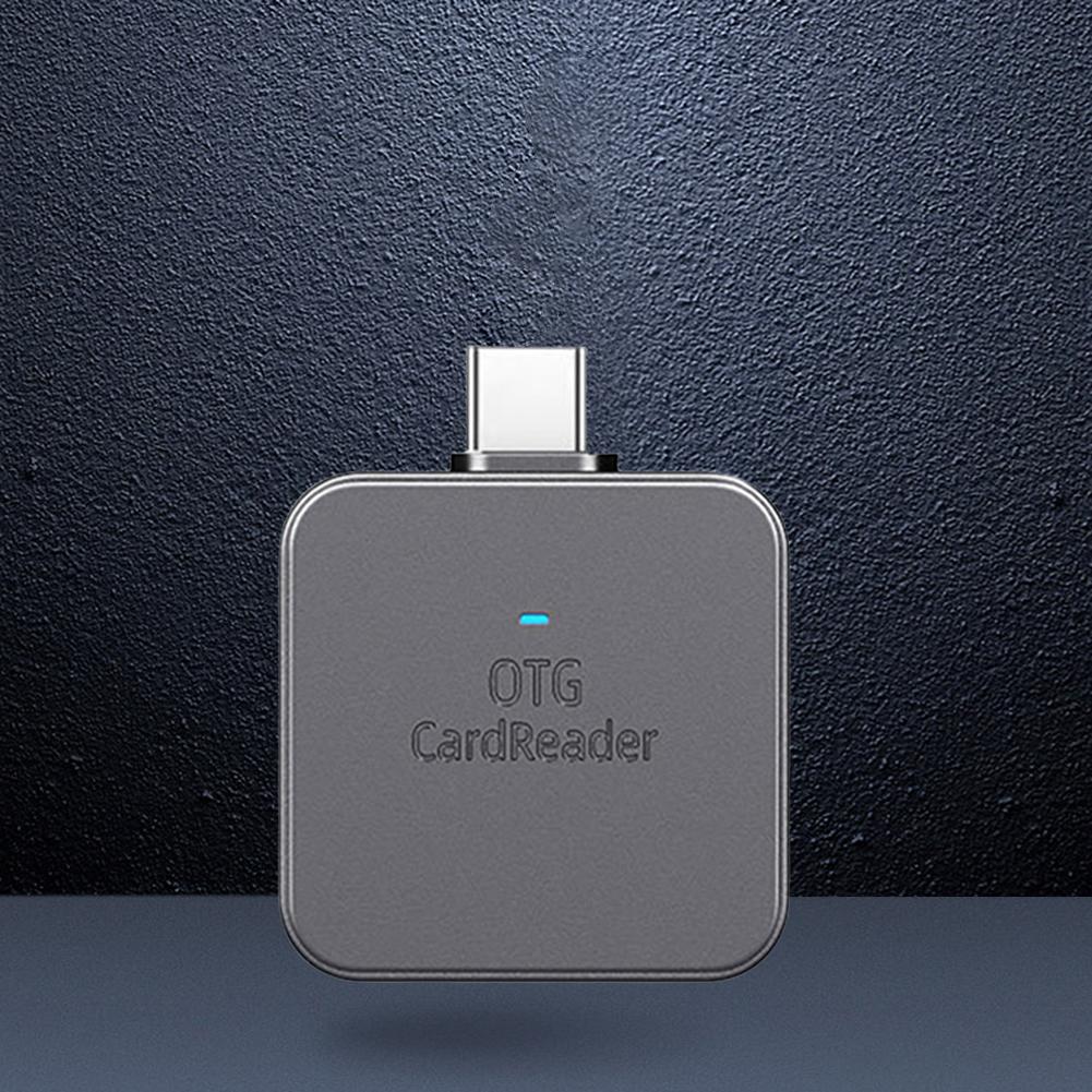 2-in-1 for SD TF Card Reader Plug and Play Mobile Phone External Card Reader Data Converter for iPhone Micro Type-C Phone Tablet