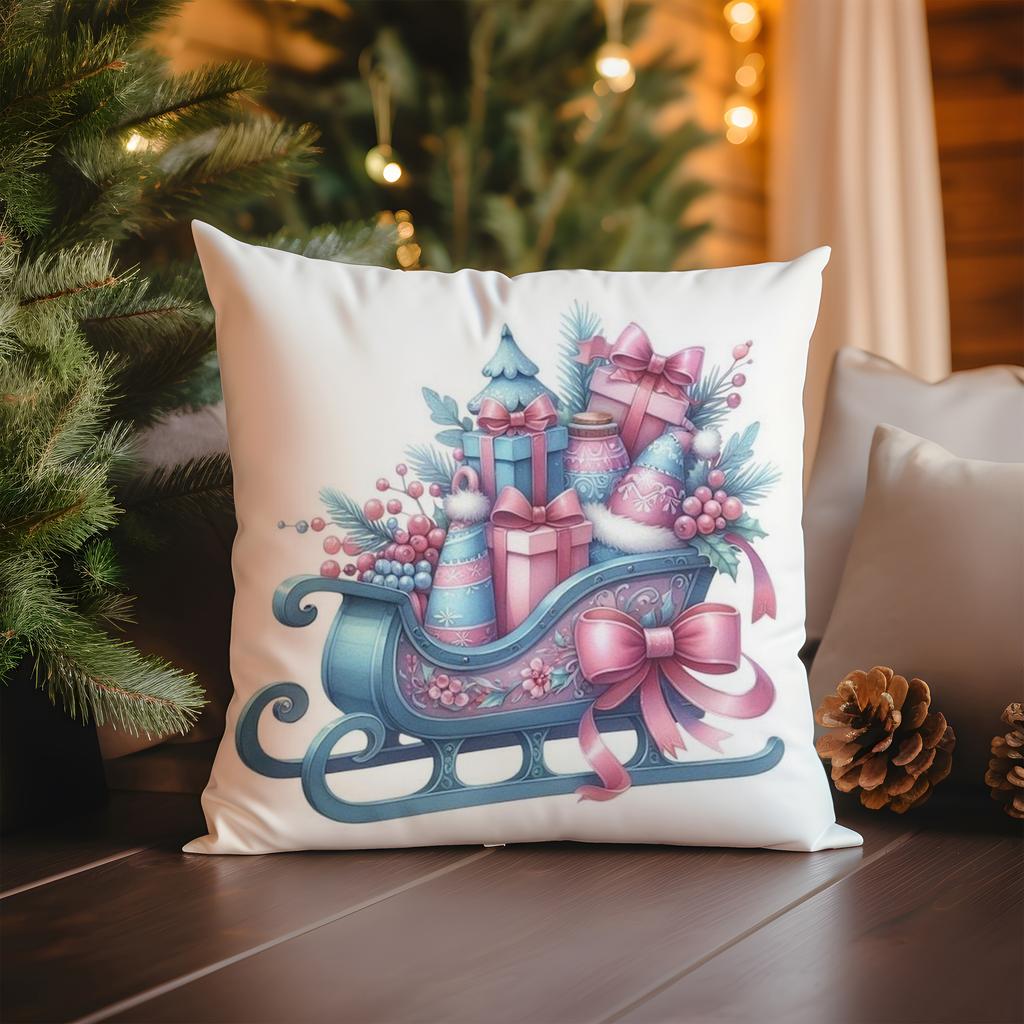 Home Decor Merry Christmas Festive Pattern Throw Pillow Pattern Cushion Cover Suitable For Sofa Bedroom Car Pillow Cover