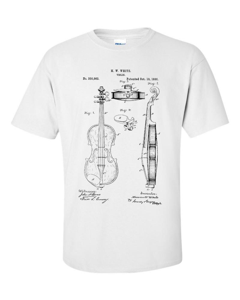Violin Patent TShirt Blueprint Gift TShirt 2XL