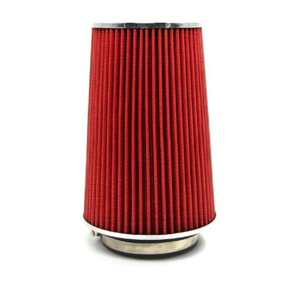 3" Inlet Auto Long Ram Cold Air Intake Filter Cone Filter Red Universal KN Types