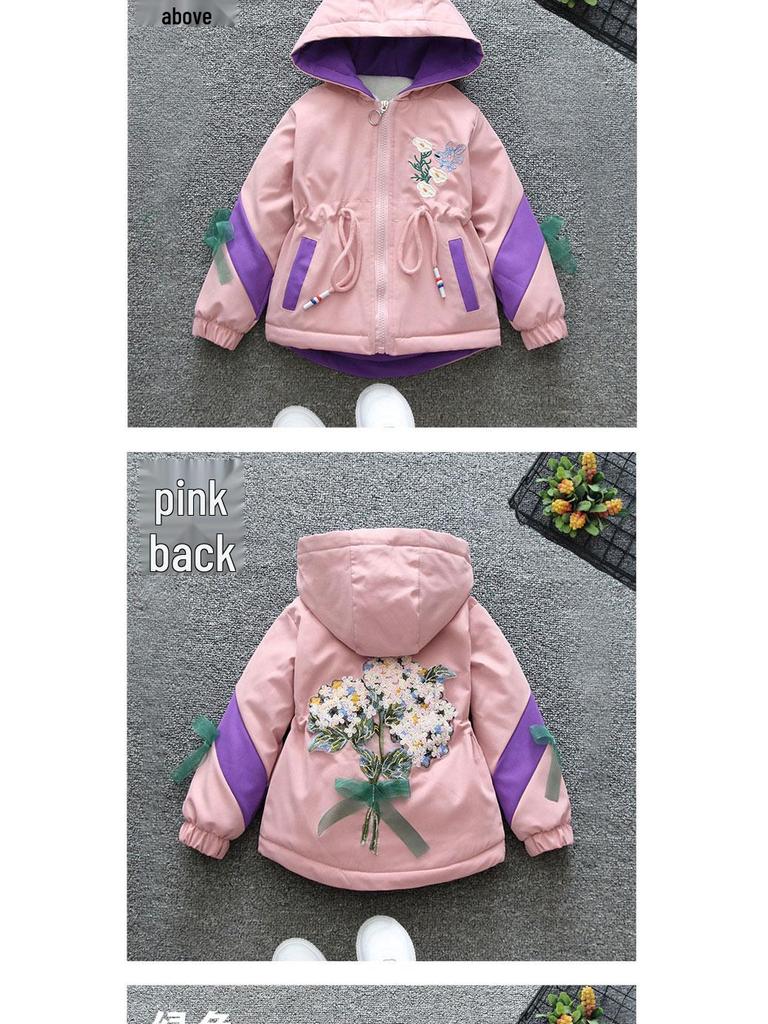 Casaco Corta-Vento Feminino com Capuz e Forro de Lã Polar para Outono/Inverno 2025, Ajustado na Cintura