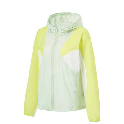 Li Ning Fitness Series Loose Comfortable Versatile Sun Protection Clothing Women Tops Standard-White Ice-Green AFDU584-5