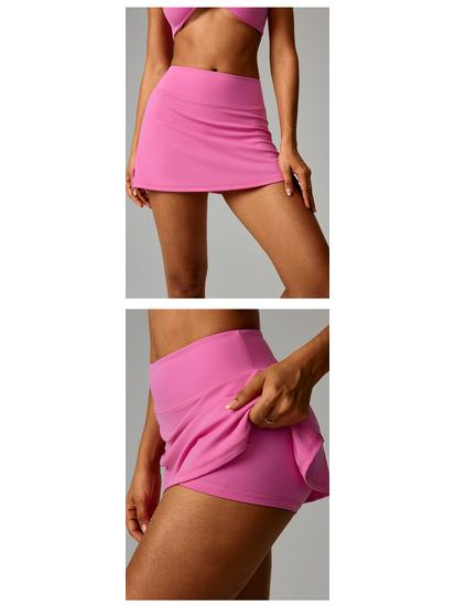 Sommer Schlankheits Schnelltrocknender Minirock für Tennis & Laufen mit Anti-Exposure-Schicht