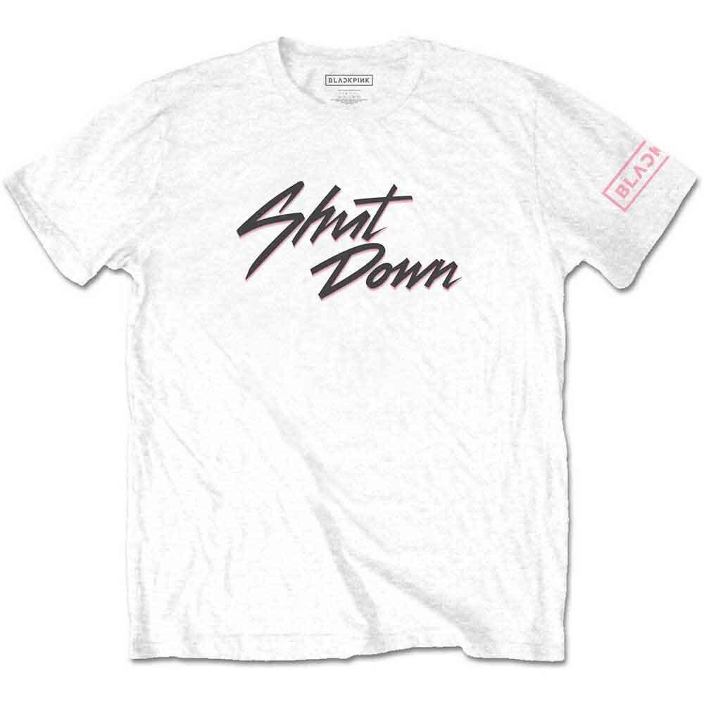 Blackpink Unisex Tshirt Shut Down (Sleeve Print) (Medium) S