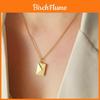 Stainless Steel Letter Pendant Necklace With Gold Plating For Men And Women