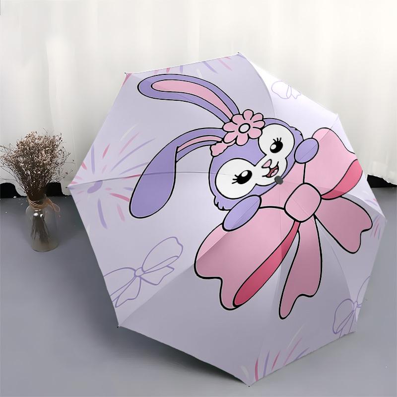 1pc rabbit bow umbrella automatic open/close, 8-Rib Durable Frame, Compact Folding Design, Ideal Birthday/Holiday Gift  1142A