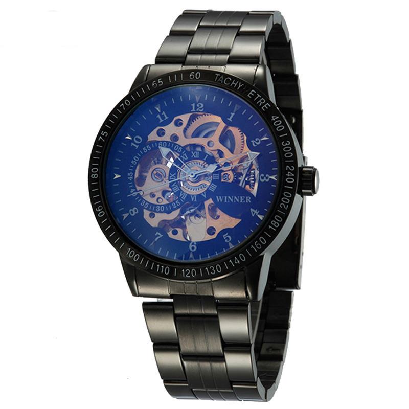 Men s Automatic Skeleton Waterproof Casual Trendy Watch WINNER 8055