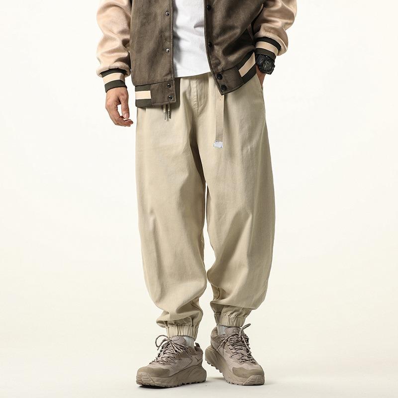 

Комбинезоны Леггинсы Спортивные штаны Мужская пара Узкие Универсальные Свободные Широкие штанины Спортивные Повседневные брюки Мужские брюки S бежевый