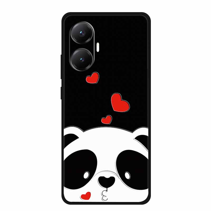 3D Cover For Redmi Turbo 4 Pro 5G Black Bumper Shell Flower Emboss Case Xiaomi POCO F7 Cartoon Flowers Anime Funda Phone Covers