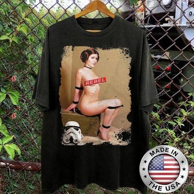 Vintage Princess Leia Naughty REBEL Shirt Short Sleeve S-5XL 1F2300 Unisex T-Shirt