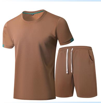 Sports Suit Summer T-shirt Men's Shorts Casual Two-piece Set Breathable Quick Drying Short Sleeved Round Neck Fitness Suit Short Set