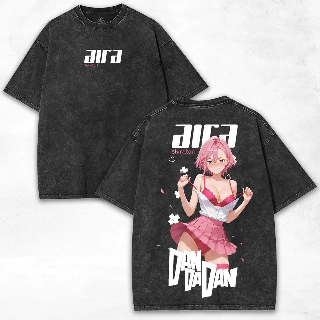 2026 Heißer Verkauf DAN DA DAN Anime Shiratori Airaash T-Shirt für Herren Damen Kleidung Vintage Wed Übergroßes T-Shirt Sommer Kurzarm Baumwoll-T-Shirts Oberteile