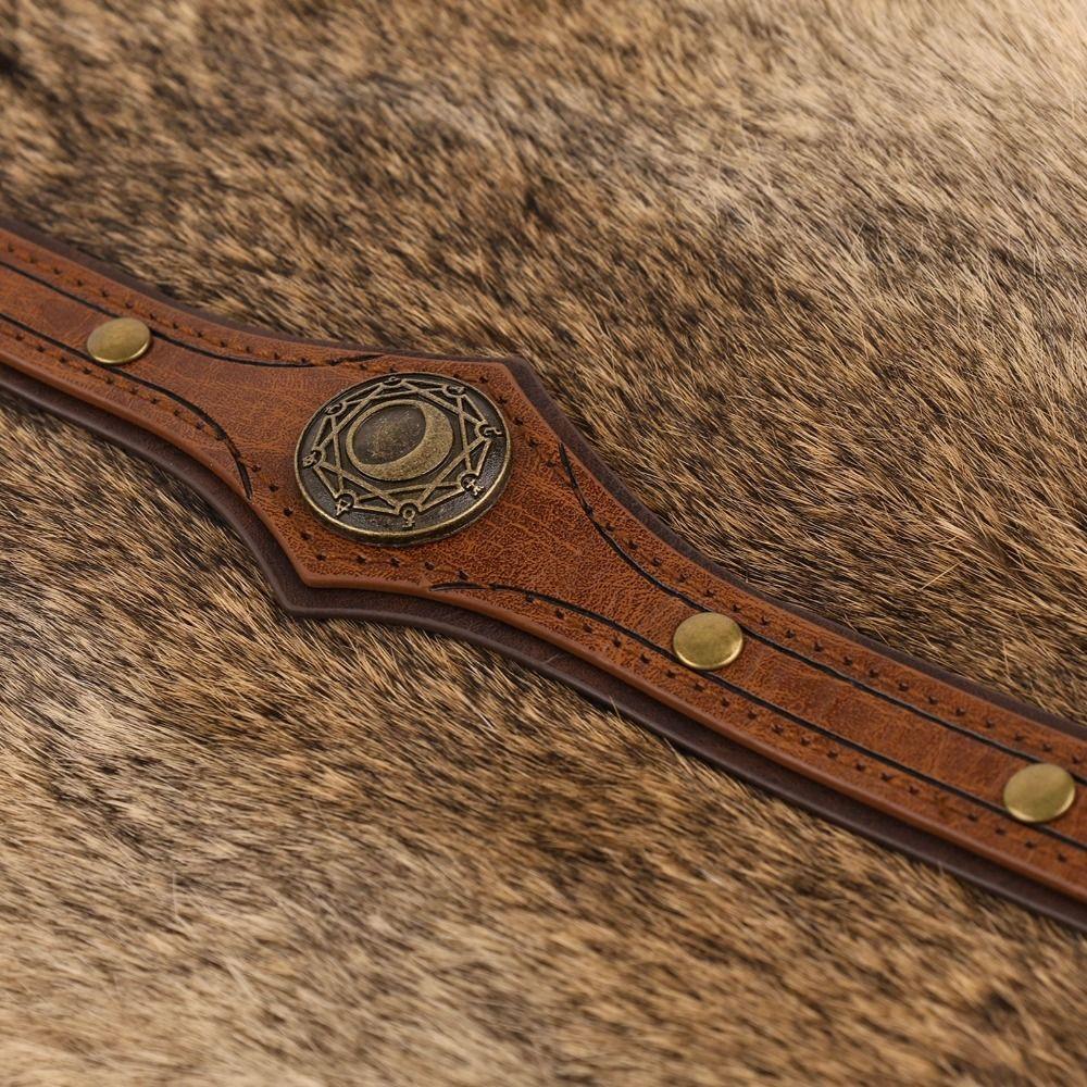 Embossed Pu Rivet Headband Medieval Style Halloween Hair Hoop Cosplay Headband