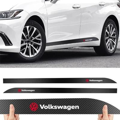 For Volkswagen Car Waist Side Skirt Decoration Stickers Carbon Fiber Car Stickers For Volkswagen VW Scirocco Jetta Beetle Golf P