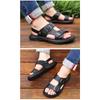 Fashion Designer New British Style Retro Buckle Men's Sandals Summer Fashion Leather Slip-on Outdoor Beach Casual Male Shoes