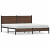 VidaXL Metal Bed Frames with Brown Oak Headboard 160x200 Cm, Double Bed, Bedroom Furniture, Bed 4007925