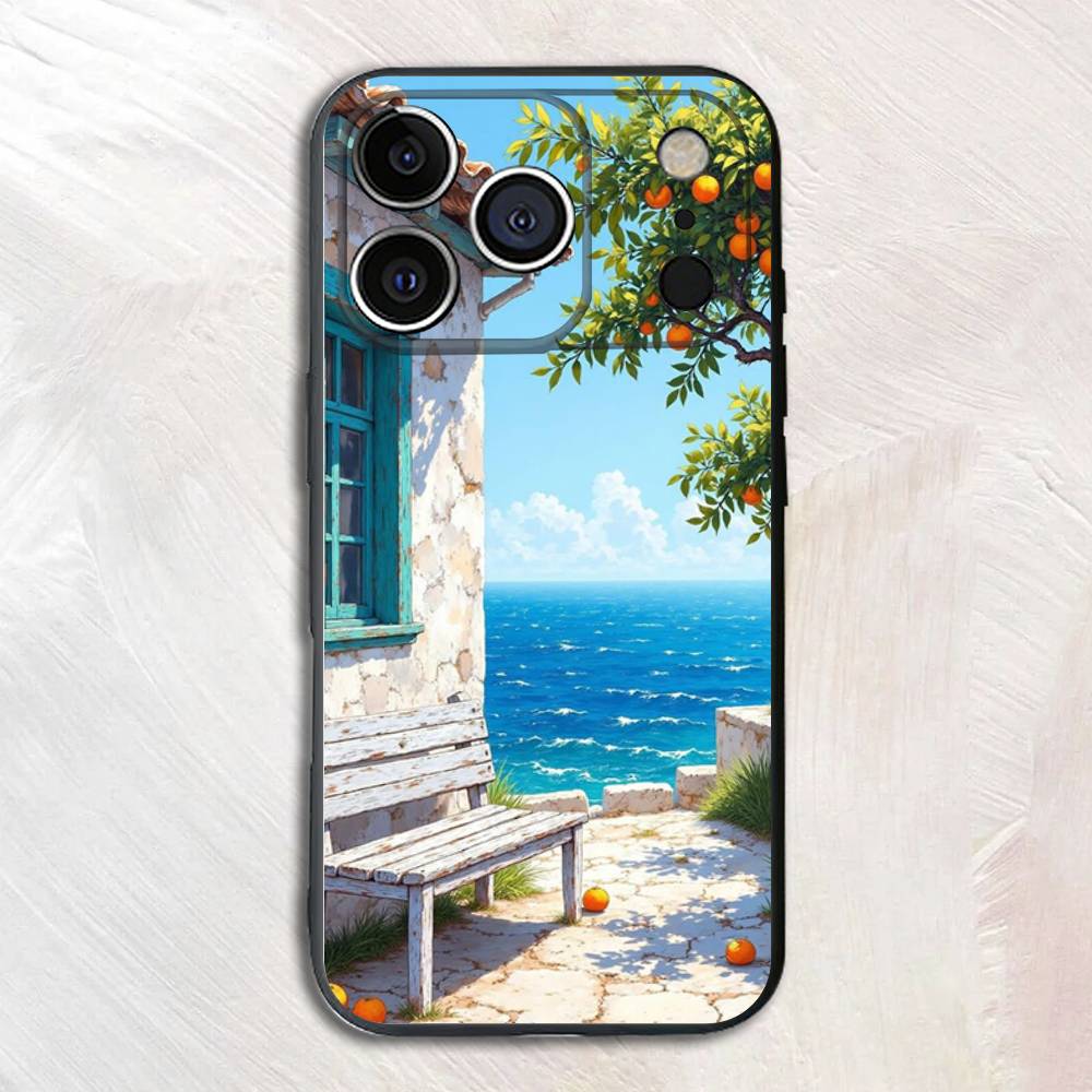 

Sunny Life Phone Case Silicone Phone Case For iPhone 17,16,15,14,13,12,11 X XR XS Plus Pro Max SE Shockproof Soft Cover iPhone12