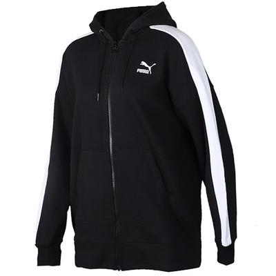Color Block Zip Hoodie Jacket Women Jackets Black 595924-01